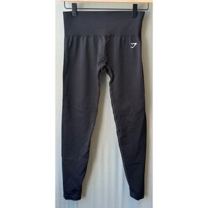 Gymshark Vital Seamless Leggings Small High Waisted Workout Activewear Black